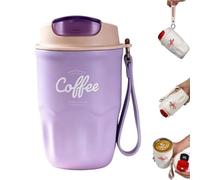 Vjyibpb Coffee Vacuum Flask,Coffee Vacuum Flask With Smart Temperature Display,12oz Stainless Steel Vacuum Double Insulated Wall Thermal Bottle, Leak Proof Travel Mug For Office, Gym(E)