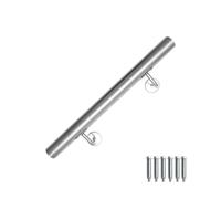Vkechh Main courante en acier inoxydable brossé 50 cm Ø 42 mm | Main courante en acier inoxydable - 50 cm - Ronde - Diamètre : 42 mm - Brossé - Pour l'intérieur et l'extérieur - Escalier
