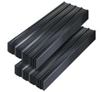 Vkechh Set de tôles trapézoïdales anthracite - 24 plaques de tôle ondulée, 129x46 cm, inoxydable, 0,25 mm d’épaisseur, idéal pour carport, revêtement mural et couverture de toit