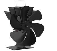 Vkechh Ventilateur de poêle sans électricité, ventilateur de cheminée 6 | Ventilateur de cheminée avec thermomètre, ventilateur alimenté par la chaleur pour poêle, poêle à bois