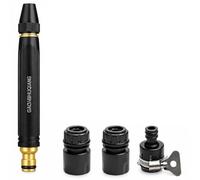 Vkwcck Pistolet Haute Pression Tuyau Arrosage avec 3 Adaptateurs, 1 Kit | Jet Réglable, Raccord Métallique, pour Voiture, Terrasse et Jardin