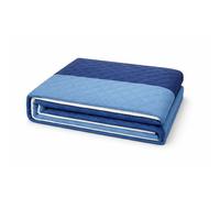 VKZ Couvre-lit Boutis Réversible 240x250 cm, 1 Pièce,Bleu/Bleu Clair, Dessus de Lit Matelassé Double Face, Couette Légère Été, Couverture Grand Lit 2 Personnes, Édredon Fin Printemps Été