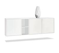 Vladon Commode Cuba - Blanc Mat/Blanc Mat - Buffet Moderne pour Votre Salon - (LxHxP) 182x53x35 cm