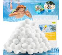 Vleuexe 1300g Balle Filtrante Piscine,Boules Filtrantes pour Piscine Balles Filtrantes Piscine Peut Remplacer 45kg Sable Filtrant,Convient à Divers Systèmes de Filtration,Filtre à Sable