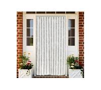 vidaXL Vliegengordijn 100x230 cm chenille lichtgrijs en wit377317 G
