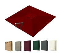 VLKLPZAHAK Auvent De Remplacement pour Parasol Déporté Carré De 3 M, Toile De Rechange pour Parasol De Jardin Extérieur, Housse De Rechange 8 Baleines Protection UV(Burgundy,4x3m (13x9.8ft))