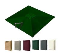 VLKLPZAHAK Auvent De Remplacement pour Parasol Déporté Carré De 3 M, Toile De Rechange pour Parasol De Jardin Extérieur, Housse De Rechange 8 Baleines Protection UV(Green,2.5x2.5m (8.2x8.2ft))