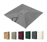 VLKLPZAHAK Auvent De Remplacement pour Parasol Déporté Carré De 3 M, Toile De Rechange pour Parasol De Jardin Extérieur, Housse De Rechange 8 Baleines Protection UV(Grey,4x3m (13x9.8ft))