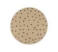 Vloerkleed handgemaakt met driehoek print 120 cm jute133690