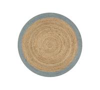 Tapis - vidaXL - Jute fait à la main - 120 cm - Vert olive - Naturel - Rond
