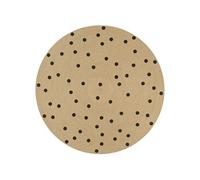 Vloerkleed handgemaakt met print polkadot 120 cm jute133687