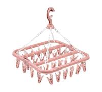 Vmiorzq Etendoir Chaussette avec 32 Pinces, Séchoir Tourniquet Pliable, Porte Chaussettes, Soutiens Gorge, Serviettes, sous Vêtements Et Vêtements Bébé