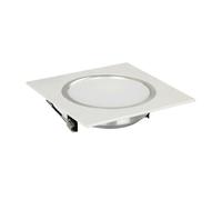 VMVUD Grille de plafond LED à intensité variable Downlight intégrée carrée | Spot sans cadre(Warm white 3000K,SILVER NO DIMMABLE_18W)