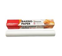 Vnf238 Tapis de cuisson, insert de poêle à gâteau et grill Papier silicone double face de qualité alimentaire, 10 m x 30 cm (blanc, 10 m x 30 cm)