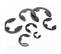 VNJUGF Bague de retenue de roulement d'arbre en acier au manganèse noir 10/50/100 M1.2-M24 GB896 DIN6799, rondelle fendue, collier à pression, clip de type E, circlip wanglan(10pcs M11)