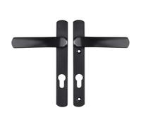 VNLCPX Set de Poignée de Porte Carrées Noires, pour Cylindre Profilé
