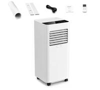 vnmudzeo Climatiseur sur Pied - Puissance frigorifique de 1300 W | sans évacuation d'eau, fonctionnement silencieux (45 dB), télécommande portable, zone de couverture de 10 m²