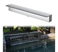 VNwizribc Déversoir de Cascade Piscine en Acier Inoxydable | Déversoir de cascade intégré au mur multicolore de 20 à 150 cm for le jardin de la piscine(Silver,60cm)