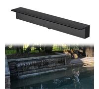 VNwizribc Déversoir de Cascade Piscine en Acier Inoxydable | Déversoir de cascade intégré au mur multicolore de 20 à 150 cm for le jardin de la piscine(Schwarz,20cm)