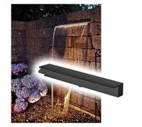 VNwizribc Lame de déversoir Cascade en Acier Inoxydable | Caractéristique d'eau de jardin multicolore de plusieurs tailles : déversoir de cascade en acier inoxydable(Schwarz,W 165CM)