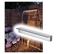 VNwizribc Lame de déversoir Cascade en Acier Inoxydable | Caractéristique d'eau de jardin multicolore de plusieurs tailles : déversoir de cascade en acier inoxydable(Silver,W 175CM)