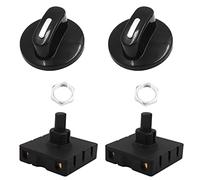VOANZO Commutateur rotatif 2set 13A-125V/10A-250V 4 positions 3 vitesses sélecteur de vitesse universel chauffage
