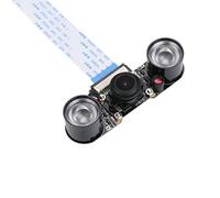 VOANZO Pi 3b + 4b Caméra de Vision Nocturne Infrarouge Module de caméra Caméra de Vision Nocturne 1080p OV5647 Module de Mise au Point réglable 5MP avec Double éclairage de Remplissage