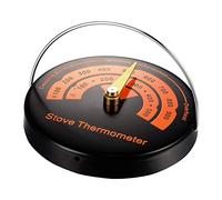VOANZO Thermomètre magnétique pour poêle à bois Thermomètre pour poêle à feu Compteur de température de fumée pour éviter que le ventilateur du poêle ne soit endommagé par une surchauffe
