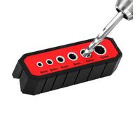 VOBOR Gabarit de Perçage avec 6 Douilles de Guidage, Ø 4-12mm Guide de Perçage Précis à Angle Droit pour Surfaces Planes, Matériaux Ronds et Arêtes, Pour Bois, Métal et Perçages de Précision
