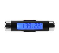 VOBOR Thermomètre numérique pour horloge de voiture, mini horloge électronique, jauge de température, mini moniteur automobile avec écran LCD rétroéclairé pour camion et voiture