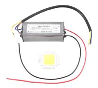 Vocdikficy 50W LED Driver ÉTanche IP67 Alimentation Adaptateur Haute Puissance + 50W LED Chip Bulb Saving pour DIY Daylight