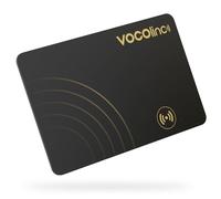 VOCOlinc Carte de Suivi de Portefeuille Fin 1.6mm, Smart Air Tag Traceur Compatible avec Apple Localiser (iOS Uniquement), Bluetooth Tracker Localisateur d'Objets Carte pour Bagages, Valise, Sac, Noir