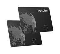VOCOlinc Double Système Air Tag Carte Lot de 2, Rechargeable Wallet Tracker Compatible avec l'application Android Google Localiser ou iOS Apple Localiser, Localisateur pour Portefeuille/Bagages/Sacs