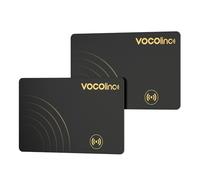 VOCOlinc Wallet Tracker 2 Pack Ultra-Fin 1.6mm, Air Tag Traceur Compatible avec Apple Localiser (iOS Uniquement), Bluetooth Localisateur d'Objets Carte pour Portefeuille, Bagages, Valise, Passeport
