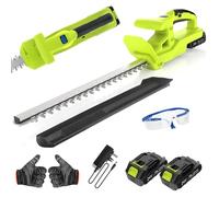 VOERJIA Taille Haie Batterie 21V, Taille-Haie Électrique sans Fil avec 2×2000mAh Batteries, Moteur 750W, Lame Double 50cm, Coupe Branche Électrique, Cisaille Haie pour Jardin et Arbustes