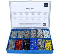 Vogt Verbindungstechnik 4015 Assortiment d'embouts simples 0.5 mm², 6 mm² partiellement isolé argent, blanc, gris, rouge, noir