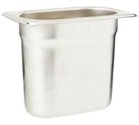 Vogue Bac Gastronorme inox GN 1/9 150mm Vogue, Argent, 108(H) x 176(L) x 150(P) mm, usage domestique et professionnel, Inox, K826