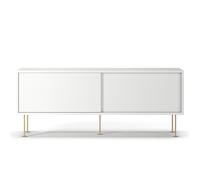 Vogue Banc TV avec Pieds 136 Blanc/Laiton