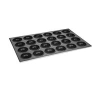 Vogue C564 Moule à muffins en aluminium anti-adhésif Noir Taille : 360 (L) x 525 (L) mm Taille intérieure : 35 (D) x 80 (Dia) mm, résine antiadhésive, aluminium, ustensiles de cuisson, C564