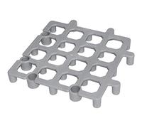Vogue Caillebotis en polypropylène gris (lot de 2), gris, support de stockage hygiénique des aliments au sol en plastique polypropylène, taille: 40 (H) x 335 (L) x 335 (P) mm, CF205