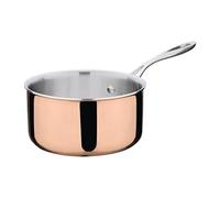 Vogue Casserole en cuivre 3 couches induction 180mm/2,3 litres, matériaux : aluminium acier cuivre à trois parois, compatible induction, couvercle vendu séparément (Y423), CM675