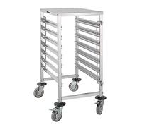 Vogue Chariot à glissières GN 1/1 7 niveaux inox avec plan de travail 900x380x557 mm GG498