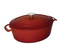 Vogue Cocotte ovale en fonte Rouge Grand format 125 x 230 x 305 mm 6 l