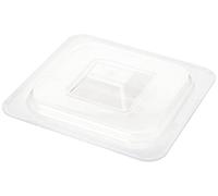 Vogue Couvercle Gastronorm Transparent en Polycarbonate 1/6 - Dimensions : 176 x 162 mm - Passe au Lave-Vaisselle - Plage de température : de -40 °C à 100 °C - Transparent pour Un contrôle Facile