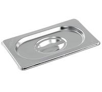 Vogue - Couvercle gastronorme Vogue en acier inoxydable 1/9 - Couvercle argenté pour casserole, récipient alimentaire avec poignée, compatible four et congélateur K997