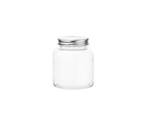 Vogue CP083 Bocal en verre avec couvercle en acier inoxydable, diamètre 86 x hauteur 130 mm, 550 ml, 538,6 g.