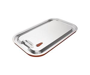 Vogue CP268 Couvercle hermétique en acier inoxydable et silicone GN 1/1