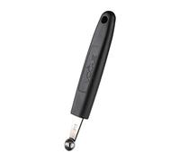 Vogue - Cuillère parisienne 12 mm, poignée noire et inox, taille de la tête : 12 mm, poignée ergonomique en polypropylène - pour salades, dressages et cocktails, CF931