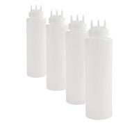 Vogue CW726 Bouteille souple transparente avec 3 embouts 1020,6 g (Lot de 4)