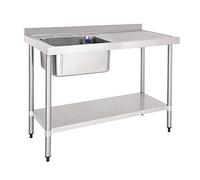 Vogue DY820 304 Égouttoir simple en acier inoxydable pour évier droit, 1000 mm